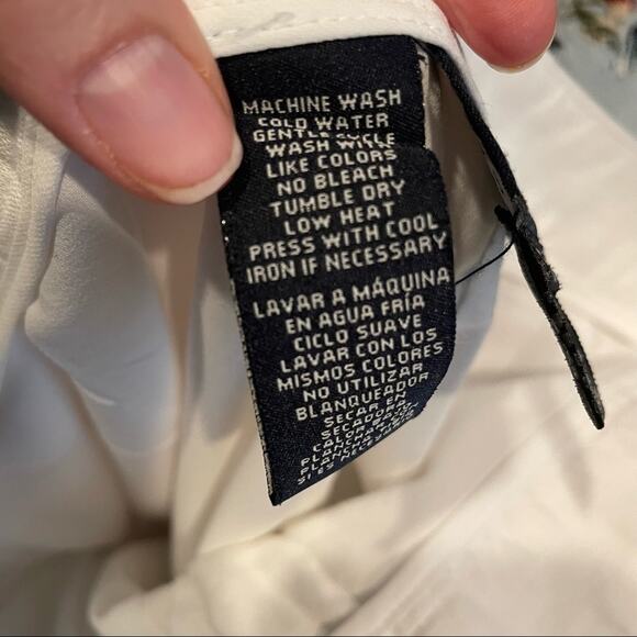 Jones New York White 100% Linen Slacks Pants Womens 16 Beachy Lagenlook Natural - Picture 5 of 7